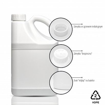 Canister PEHD 5000 ml with induction sealing